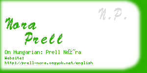 nora prell business card